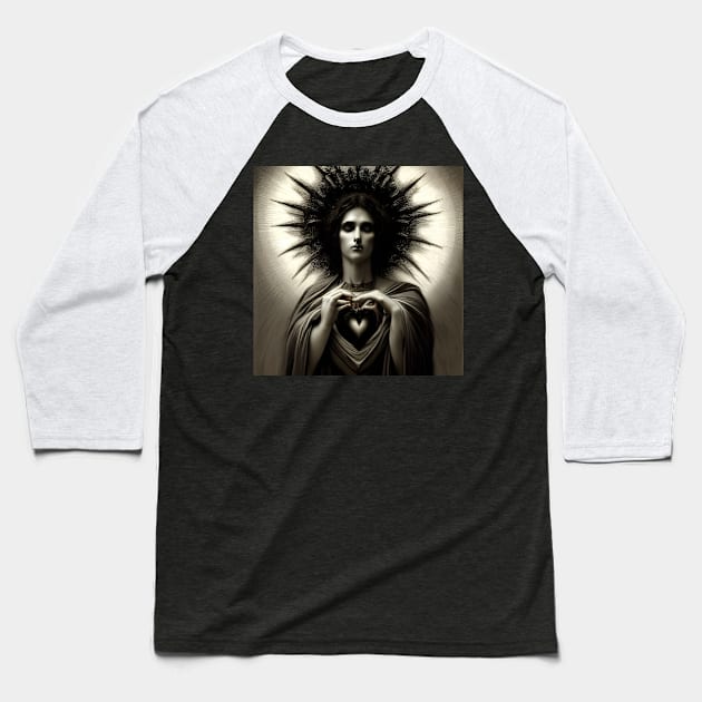 Gothic sacred heart Baseball T-Shirt by Roguex